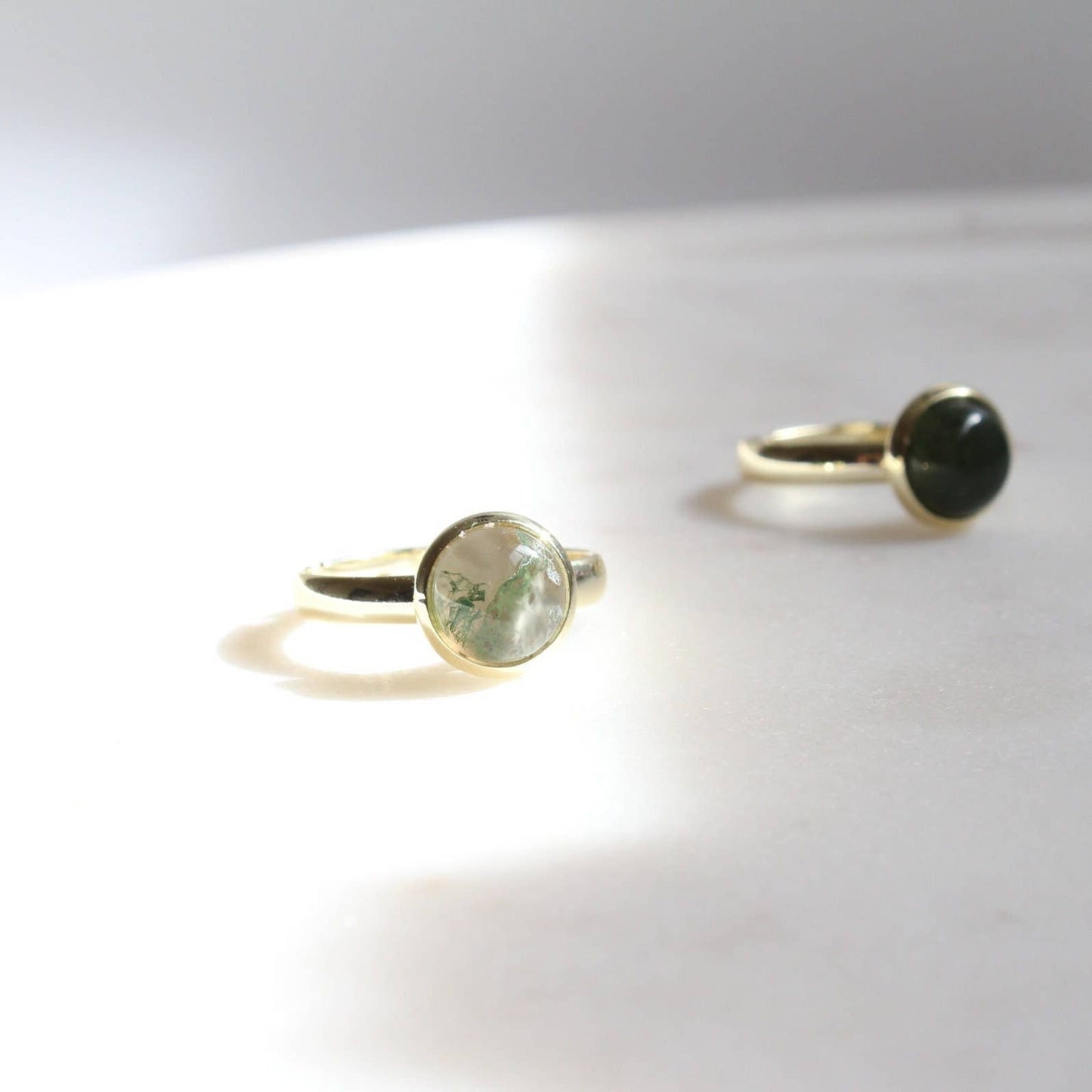 Moss Agate Ring, Authentic Crystal Ring