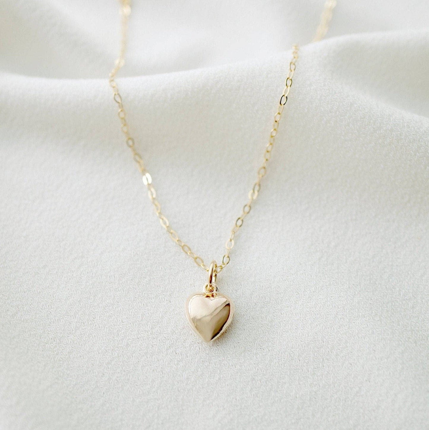 Tiny 14K Gold Fill Heart Necklace (Clementine)