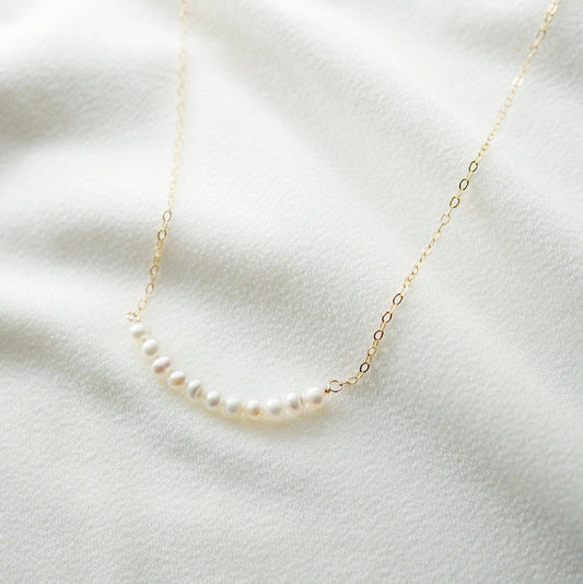 Freshwater Pearls on 14K Gold fill Necklace (Grace)