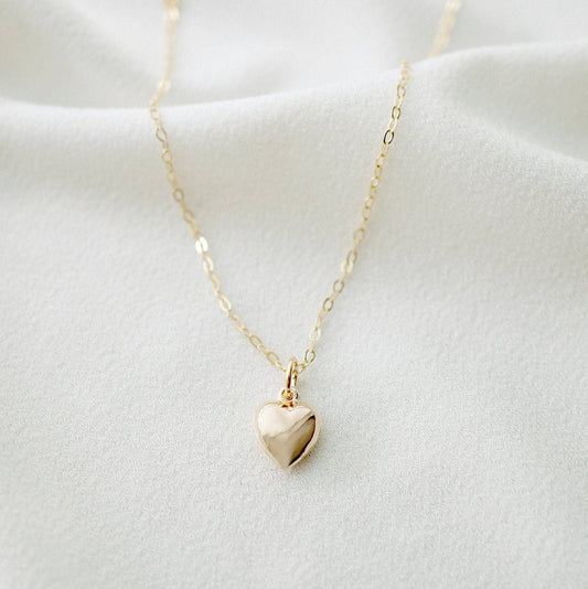 Tiny 14K Gold Fill Heart Necklace (Clementine)